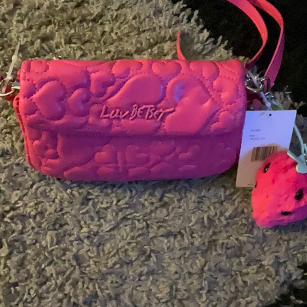 Bestsy Johnson Cross Body With A Strawberry Purse Charm, NWT